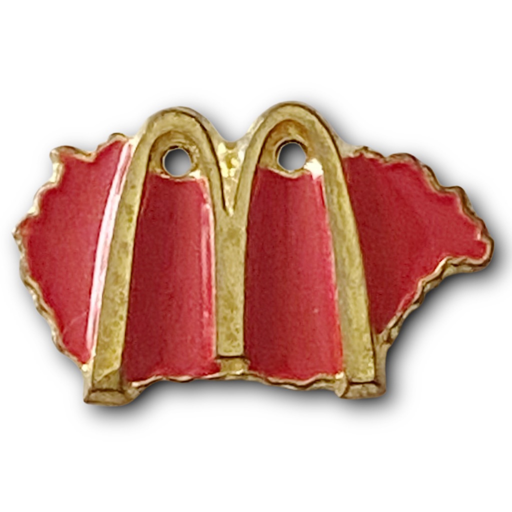 Mcdonald’s Pin Hungary Red Country Map 1990s Golden Arches Metal Lapel Pin